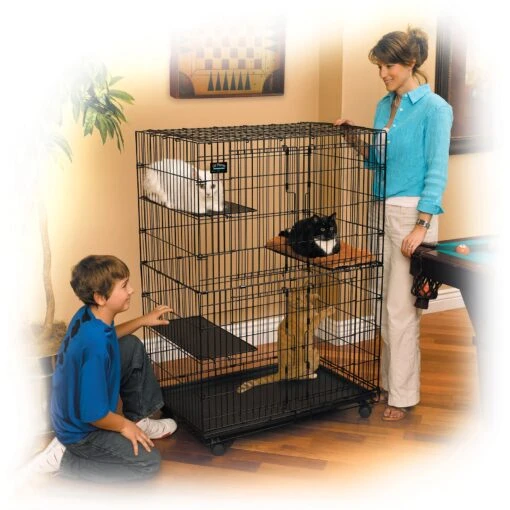 MidWest Collapsible Wire Cat Cage Playpen -Cat Supply Store 60753 PT7. AC SS1800 V1477401166