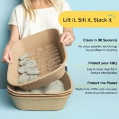 Kitty Sift Disposable Sifting Cat Litter Box Kit -Cat Supply Store 613294 PT2. AC SS1800 V1663713540