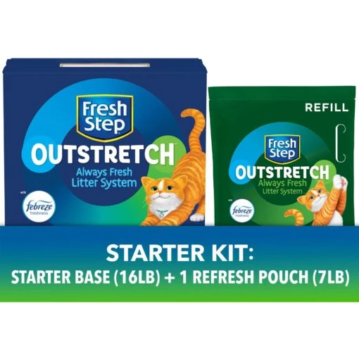 Fresh Step Outstretch Always Fresh Litter System, Starter Kit 16-lb Box & 7-lb Pouch -Cat Supply Store 645654 MAIN. AC SS1800 V1694454539