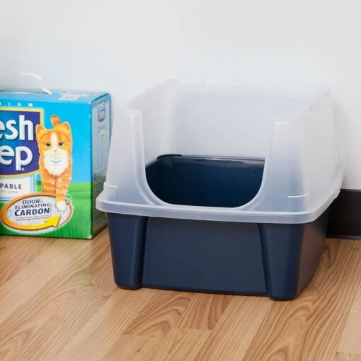 IRIS USA Open Top Litter Box With Scatter Shield -Cat Supply Store 65498 PT3. AC SS1800 V1680791882