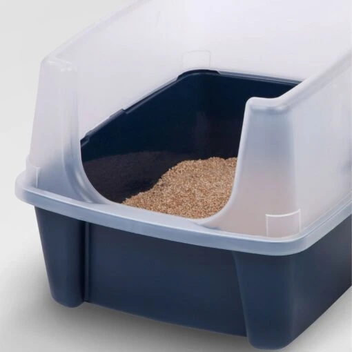 IRIS USA Open Top Litter Box With Scatter Shield -Cat Supply Store 65498 PT5. AC SS1800 V1680812846