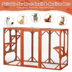 Coziwow Outdoor Wooden Cat Cage Playpen -Cat Supply Store 666030 PT8. AC SS1800 V1668457361