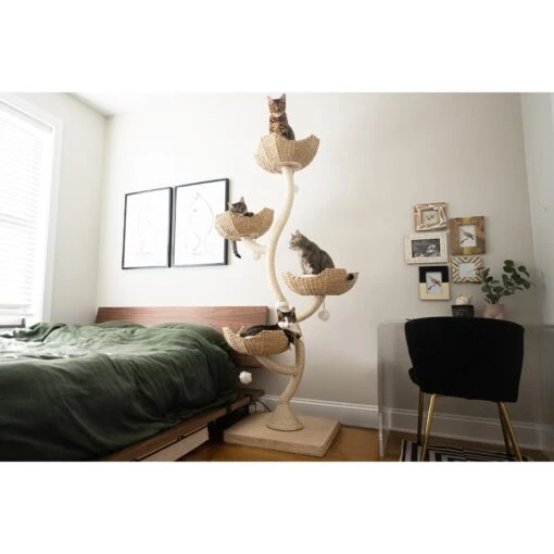 Mau Lifestyle Ivy Cat Tree, White, Large -Cat Supply Store 674790 PT1. AC SS1800 V1665780873