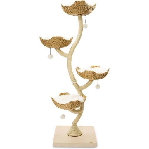 Mau Lifestyle Ivy Cat Tree, White, Large -Cat Supply Store 674790 PT2. AC SS1800 V1665780865