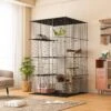 Coziwow DIY 4-Door Large Cat Cage Playpen, Black, 72-in -Cat Supply Store 677126 MAIN. AC SS1800 V1680111489