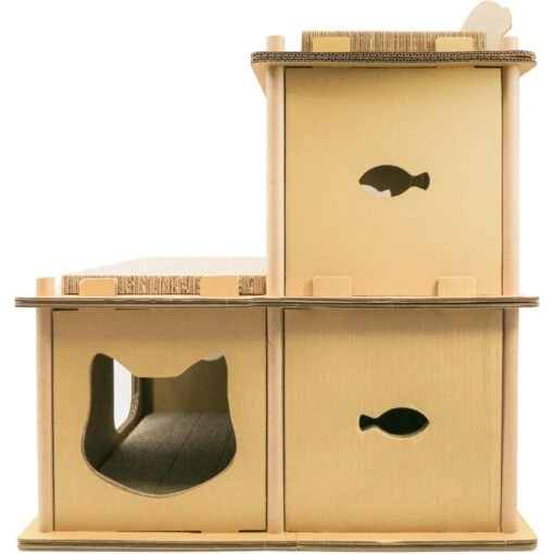 Petique Feline Villa Cat House, Tan -Cat Supply Store 688390 PT1. AC SS1800 V1666649377