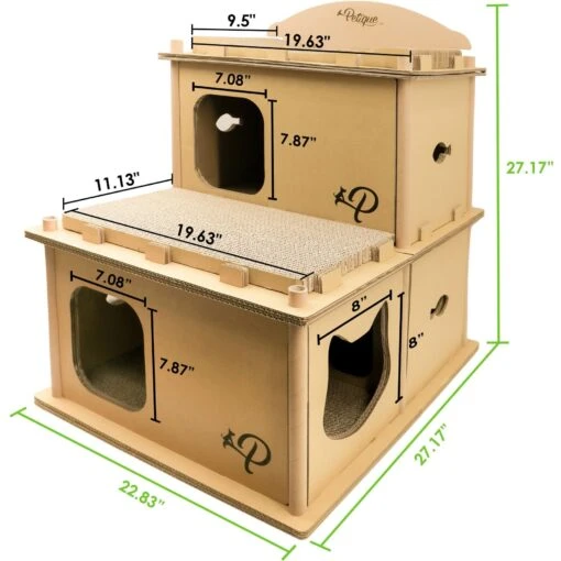 Petique Feline Villa Cat House, Tan -Cat Supply Store 688390 PT5. AC SS1800 V1666652041