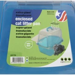 Van Ness Translucent Enclosed Cat Litter Pan -Cat Supply Store 70455 PT8. AC SS1800 V1536765019