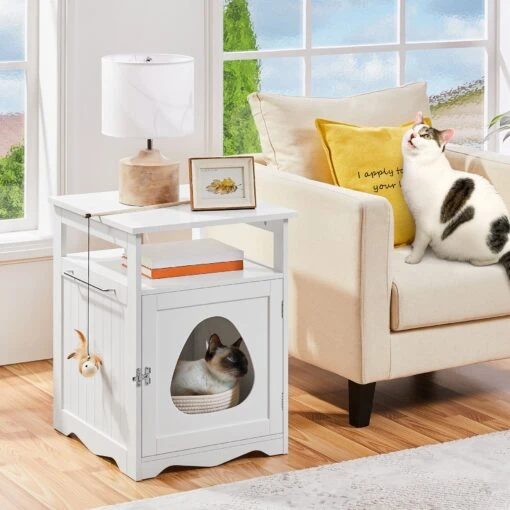 Yaheetech Box Furniture With Open Shelf Cat Litter Box -Cat Supply Store 705174 MAIN. AC SS1800 V1687373990