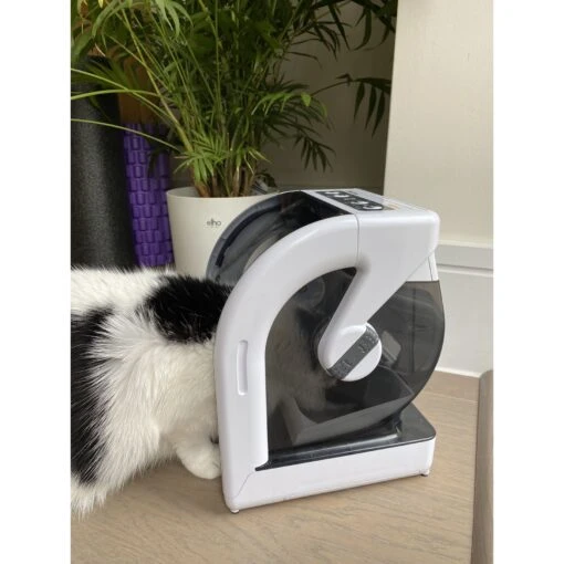 Closer Pets MiBowl Microchip Dog & Cat Feeder, White & Black -Cat Supply Store 710014 PT7. AC SS1800 V1668185830