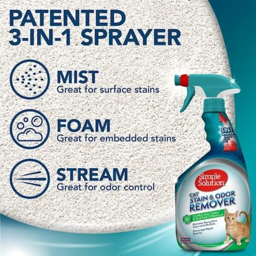 Simple Solution Cat Stain & Odor Remover -Cat Supply Store 71109 PT3. AC SS1800 V1588188065