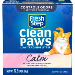 Fresh Step Clean Paws Calm Low Tracking Rose & Chamomile Scented Clumping Cat Litter -Cat Supply Store 712422 PT6. AC SS1800 V1694464215