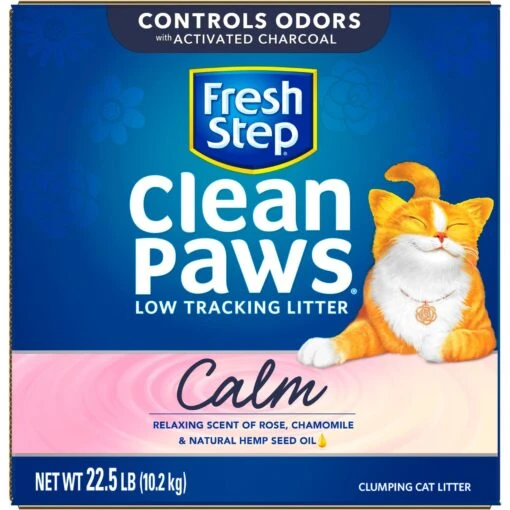 Fresh Step Clean Paws Calm Low Tracking Rose & Chamomile Scented Clumping Cat Litter -Cat Supply Store 712422 PT7. AC SS1800 V1694457305