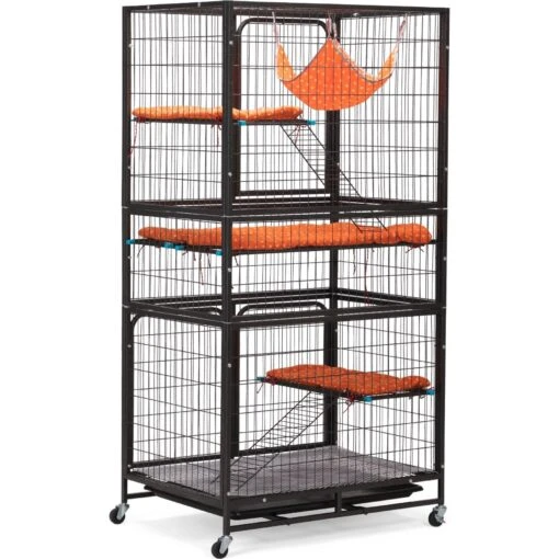 Coziwow 3-Door Heavy Duty Cat Cage Playpen With Wheels -Cat Supply Store 712878 PT2. AC SS1800 V1681995885