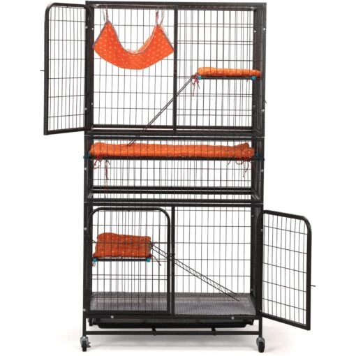 Coziwow 3-Door Heavy Duty Cat Cage Playpen With Wheels -Cat Supply Store 712878 PT3. AC SS1800 V1681936500