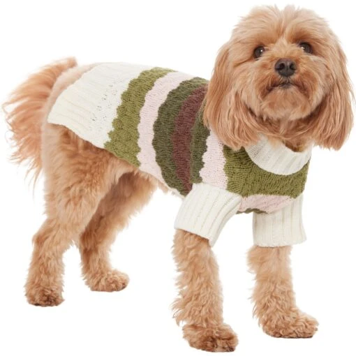 Frisco Bubble Knit Multi Striped Mock Neck Dog & Cat Sweater -Cat Supply Store 718854 PT2. AC SS1800 V1703184630