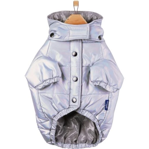 Frisco Heavy Weight Iridescent Quilted Dog & Cat Hooded Puffer Coat -Cat Supply Store 720038 PT4. AC SS1800 V1692978554