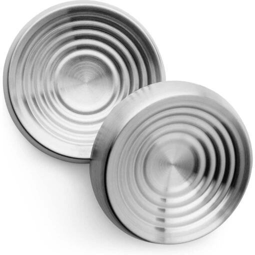 CatGuru Round Stainless Steel Cat & Dog Food Dish, 2 Count -Cat Supply Store 730894 MAIN. AC SS1800 V1673015100