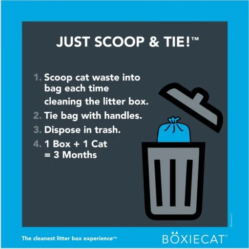 Boxiecat Scoop & Tie Cat Litter Waste Bag, 120 Count -Cat Supply Store 732278 PT6. AC SS1800 V1673466931