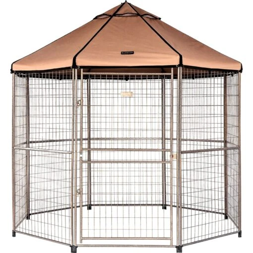 Win World Pet Gazebo Dog Kennel, Earth Taupe, 8-ft -Cat Supply Store 732814 MAIN. AC SS1800 V1670529236