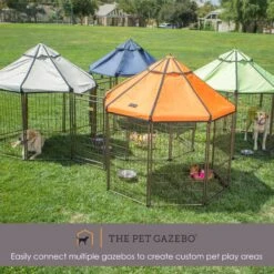 Win World Pet Gazebo Dog Kennel, Earth Taupe, 8-ft -Cat Supply Store 732814 PT5. AC SS1800 V1670525418