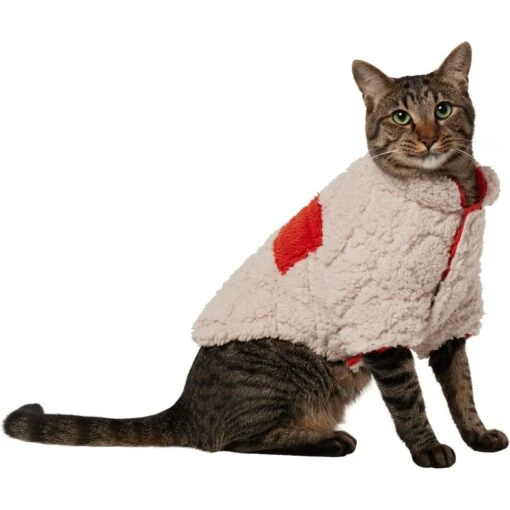 Frisco Medium Weight Quilted Sherpa Dog & Cat Zipper Coat -Cat Supply Store 744166 MAIN. AC SS1800 V1692380515