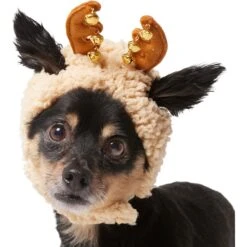 Frisco Sherpa Reindeer Dog & Cat Hat With Bells -Cat Supply Store 745646 PT2. AC SS1800 V1694800749