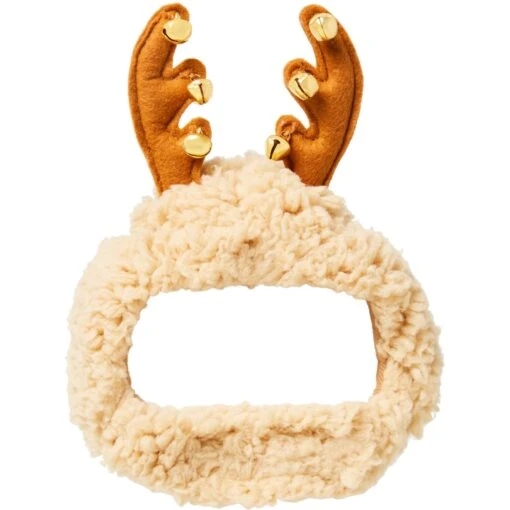 Frisco Sherpa Reindeer Dog & Cat Hat With Bells -Cat Supply Store 745646 PT3. AC SS1800 V1694793503