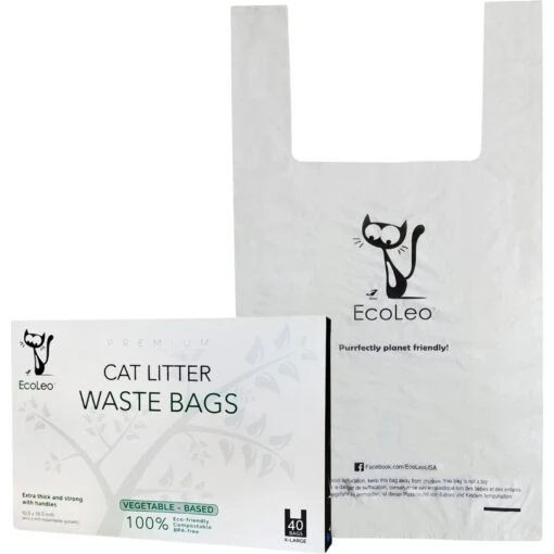 EcoLeo Compostabe Litter Scoop Cat Waste Bags -Cat Supply Store 751454 MAIN. AC SS1800 V1674572976