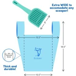 EcoLeo Compostabe Litter Scoop Cat Waste Bags -Cat Supply Store 751454 PT3. AC SS1800 V1674578447