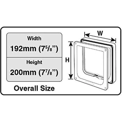 Cat Mate Lockable Cat Flap/Door With Door Liner -Cat Supply Store 75271 PT2. AC SS1800 V1488504025