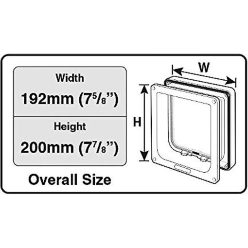 Cat Mate 4-Way Locking Cat Flap With Door Liner -Cat Supply Store 75277 PT2. AC SS1800 V1488504027