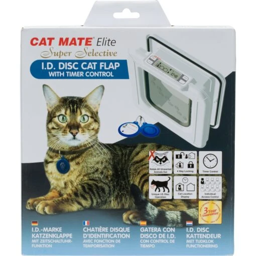 Cat Mate Elite Super Selective I.D. Disc Cat Flap -Cat Supply Store 75297 PT1. AC SS1800 V1485794170