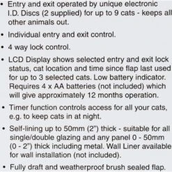 Cat Mate Elite Super Selective I.D. Disc Cat Flap -Cat Supply Store 75297 PT3. AC SS1800 V1485794180