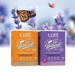 Catit Go Natural Pea Husk Clumping Cat Litter, Lavender, 14.8-lb Bag -Cat Supply Store 756070 PT2. AC SS1800 V1673625874