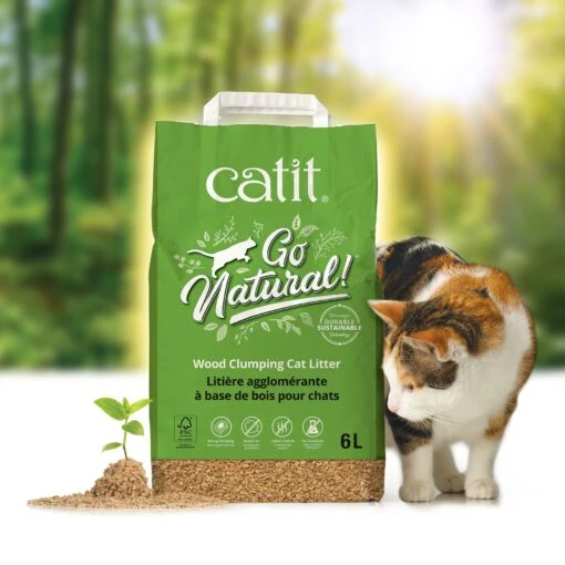 Catit Go Natural Wood Clumping Cat Litter, 6.4-lb Bag -Cat Supply Store 756086 PT1. AC SS1800 V1673625872