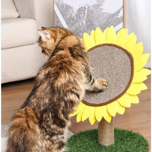 Lovely Caves Gardern Sunflower Cat Scratcher, Yellow -Cat Supply Store 760806 PT1. AC SS1800 V1674852742