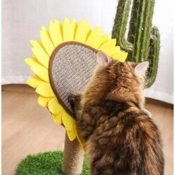 Lovely Caves Gardern Sunflower Cat Scratcher, Yellow -Cat Supply Store 760806 PT2. AC SS1800 V1674856006