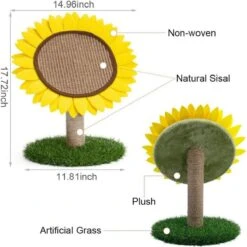 Lovely Caves Gardern Sunflower Cat Scratcher, Yellow -Cat Supply Store 760806 PT3. AC SS1800 V1674853540