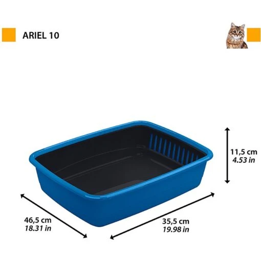 Ferplast Ariel Plus Litter Box With Litter Guard -Cat Supply Store 762358 PT1. AC SS1800 V1677249268