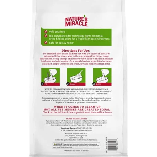 Nature's Miracle Intense Defense Odor Control Cat Litter, 40-lb Bag -Cat Supply Store 767566 PT1. AC SS1800 V1675442947