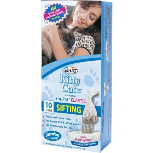 Alfa Pet Kitty Cat Elastic Sifting Litter Box Liners, 10 Count, Jumbo -Cat Supply Store 774750 MAIN. AC SS1800 V1676580779