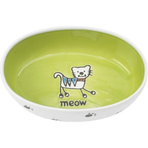 PetRageous Designs Silly Kitty Oval Ceramic Cat Bowl -Cat Supply Store 80017 MAIN. AC SS1800 V1629219071