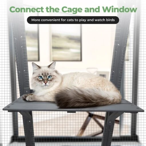 Coziwow Patio Outdoor Cat Playpen, Grey, Large -Cat Supply Store 804398 PT4. AC SS1800 V1687294207