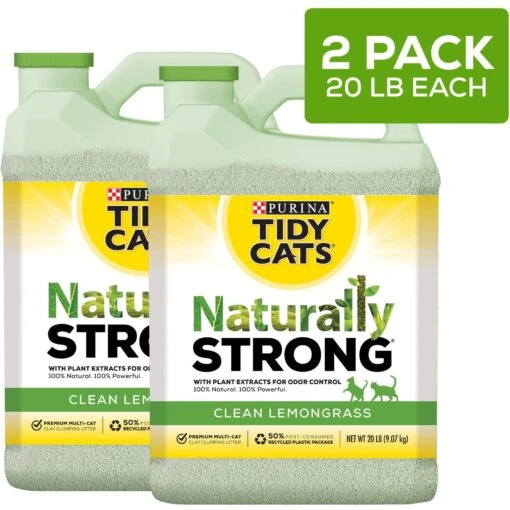 Tidy Cats Naturally Strong Clean Lemongrass Scented Clumping Clay Cat Litter -Cat Supply Store 838894 MAIN. AC SS1800 V1700859136