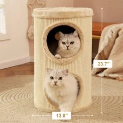 Hanamya Cat Tree Condo Tower, Beige -Cat Supply Store 843502 PT3. AC SS1800 V1682954437