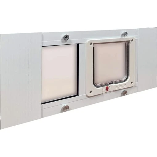 Ideal Pet 23-28 Sash Window Flap Cat Door, White, Small -Cat Supply Store 863078 MAIN. AC SS1800 V1686776433