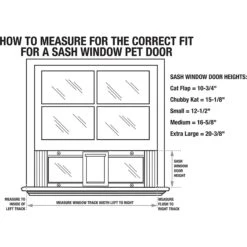 Ideal Pet 23-28 Sash Window Flap Cat Door, White, Small -Cat Supply Store 863078 PT1. AC SS1800 V1686776432