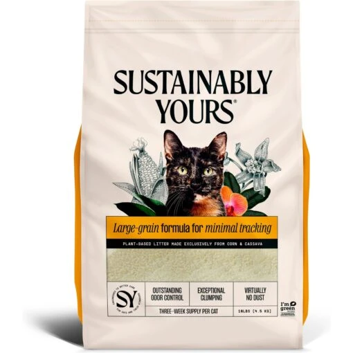 Sustainably Yours Large Grains Natural Cat Litter, 10-lb Bag -Cat Supply Store 864510 MAIN. AC SS1800 V1685637306