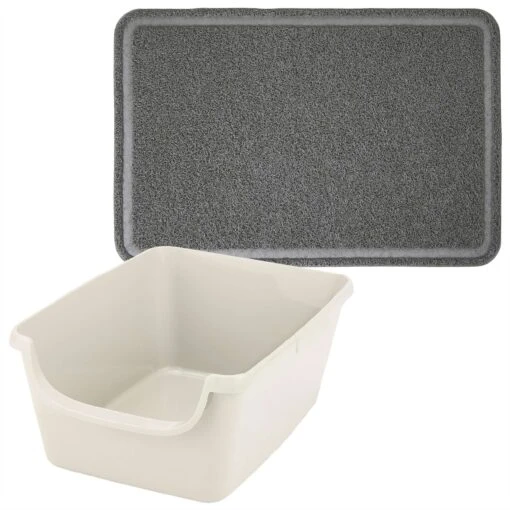 Frisco High Sided Cat Litter Box, Extra Large & Frisco Rectangular Cat Litter Mat -Cat Supply Store 933398 MAIN. AC SS1800 V1692305015